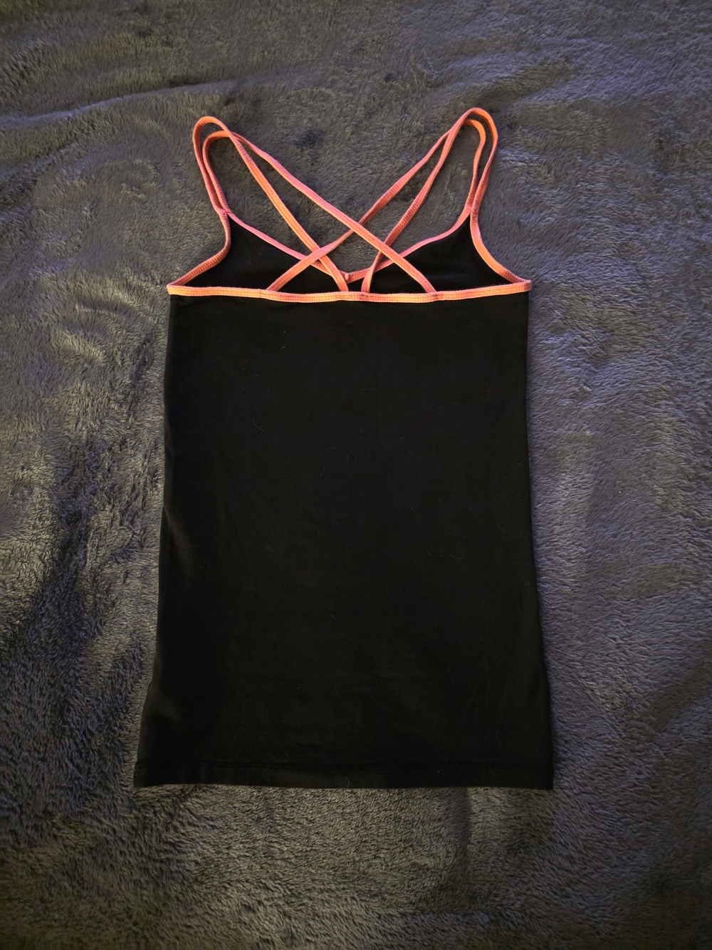 Aeropostale Black Cami with Pink-Orange Contrast Straps - Picture 5 of 5